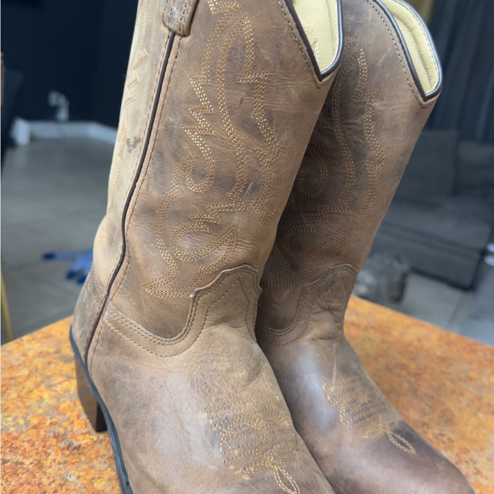Kids Western Leather Boots